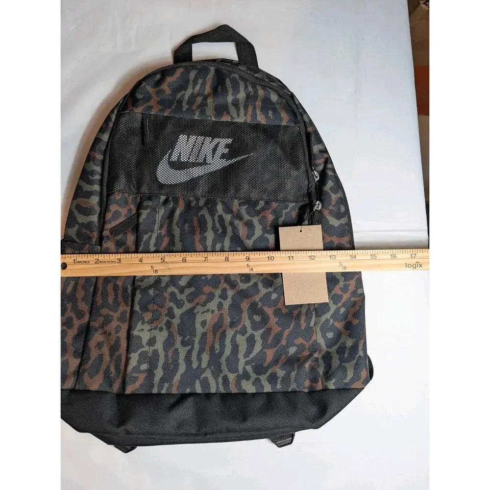 Nike Elemental 21L Brown/Black Camo Kids School Backpack FB2834-010 New